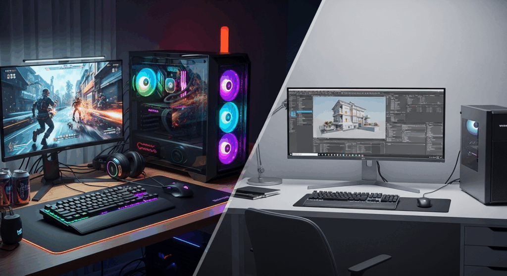 Comparativa entre ordenadores gaming y workstations